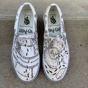Harry Potter Vans Classic Slip on Marauders Map